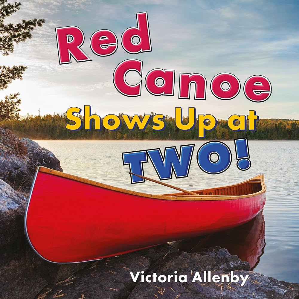 Red canoe shows up at two! / Victoria Allenby.